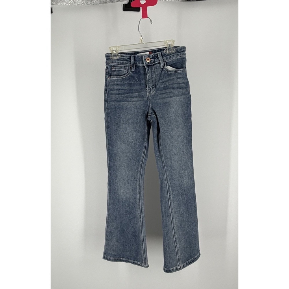 Y2K Girls YMI Flare Jeans Cross Wing Rhinestone Embellished Bootcut Low Rise 10 - Picture 5 of 9